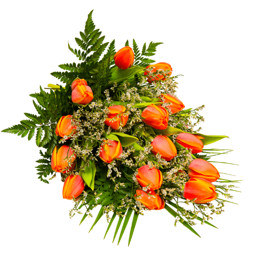 Orange bårebuket
